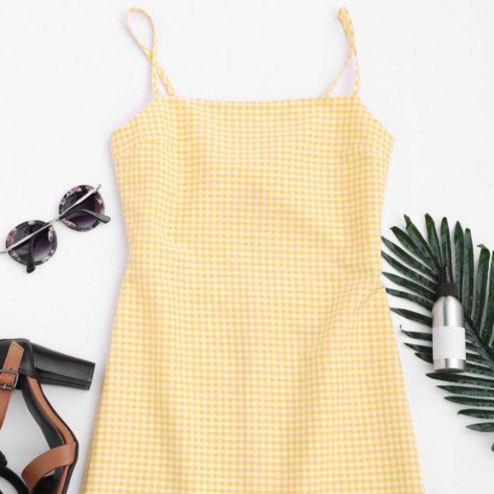 Yellow Plaid Dress